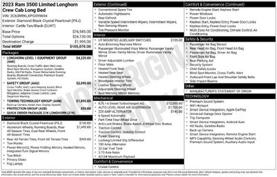 2023 RAM 3500 Limited Longhorn
