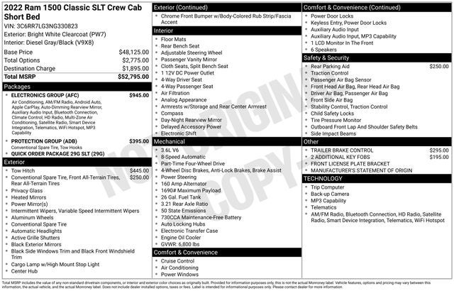 2022 RAM 1500 Classic SLT
