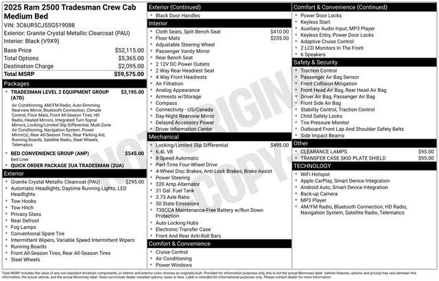 2025 RAM 2500 Tradesman
