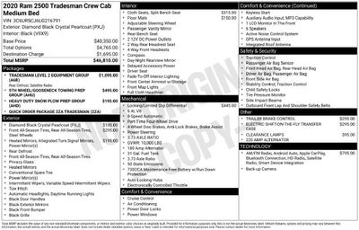 2020 RAM 2500 Tradesman