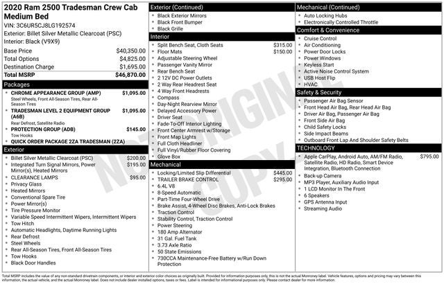 2020 RAM 2500 Tradesman