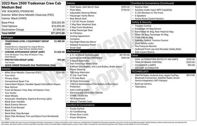2023 RAM 2500 Tradesman