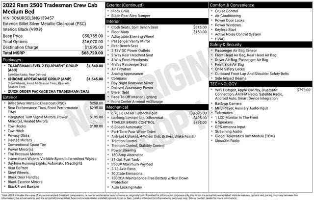 2022 RAM 2500 Tradesman
