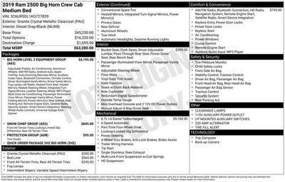 2019 RAM 2500 Big Horn