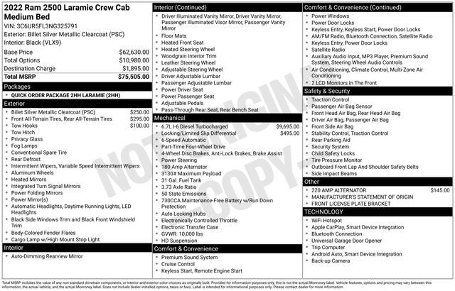 2022 RAM 2500 Laramie