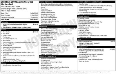 2022 RAM 2500 Laramie