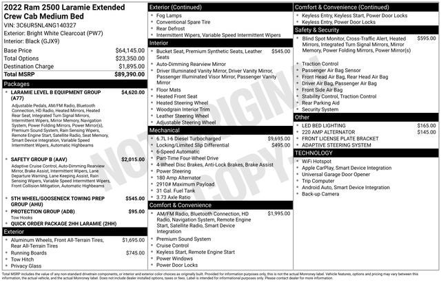 2022 RAM 2500 Laramie