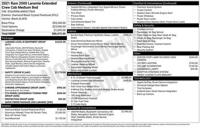 2021 RAM 2500 Laramie