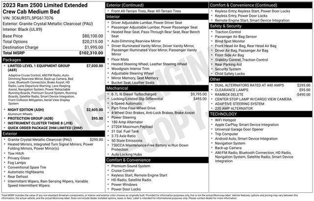 2023 RAM 2500 Limited
