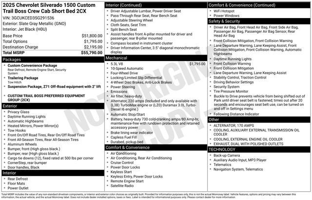 2025 Chevrolet Silverado 1500 Custom Trail Boss