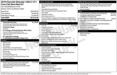 2018 Chevrolet Silverado 1500 LT LT2