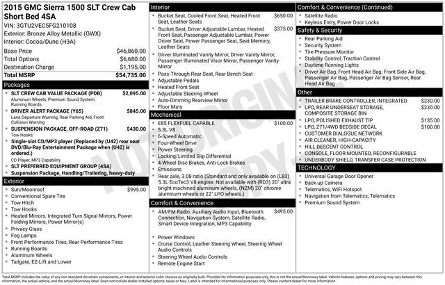 2015 GMC Sierra 1500 SLT