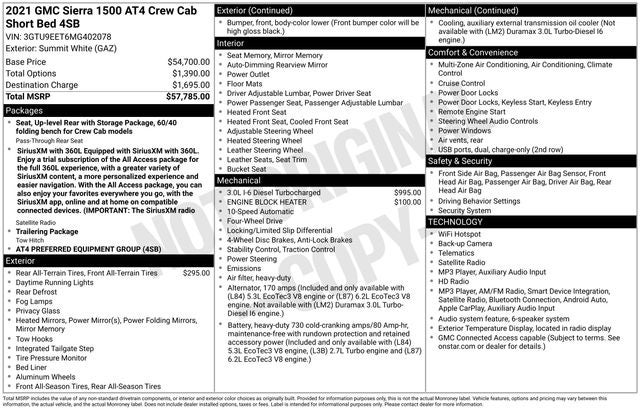 2021 GMC Sierra 1500 AT4
