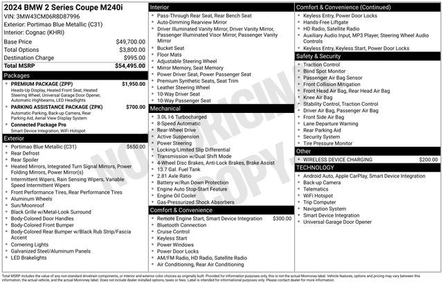 2024 BMW 2 Series M240i