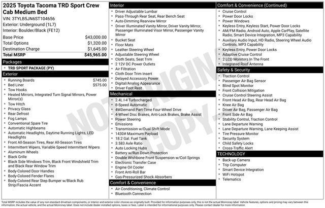 2025 Toyota Tacoma Base