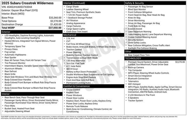 2025 Subaru Crosstrek Wilderness