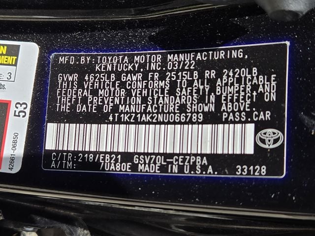 2022 Toyota Camry TRD V6