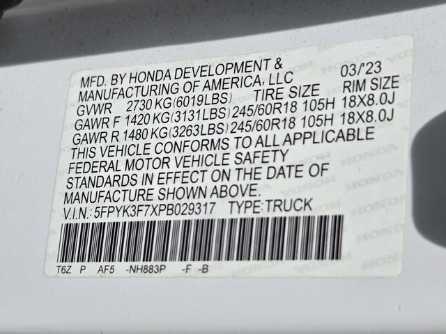 2023 Honda Ridgeline RTL-E