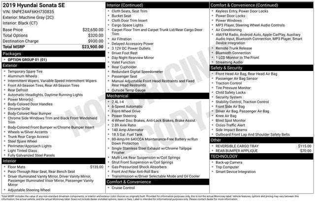 2019 Hyundai Sonata SE