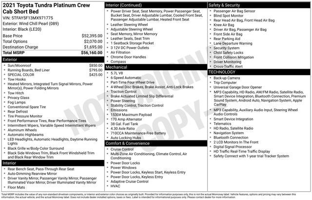 2021 Toyota Tundra Platinum