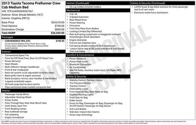 2013 Toyota Tacoma PreRunner V6