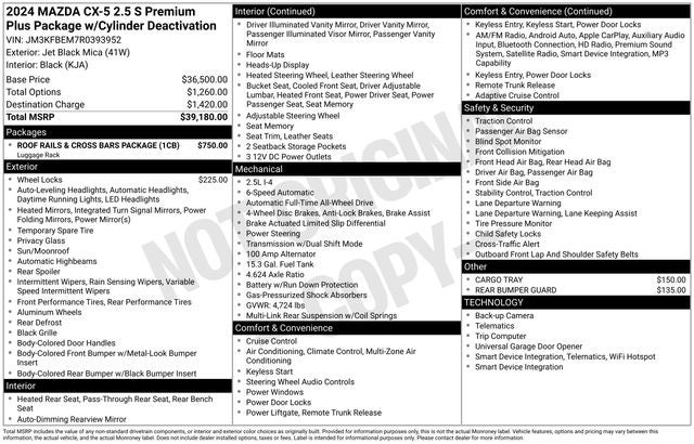 2024 Mazda Mazda CX-5 2.5 S Premium Plus Package