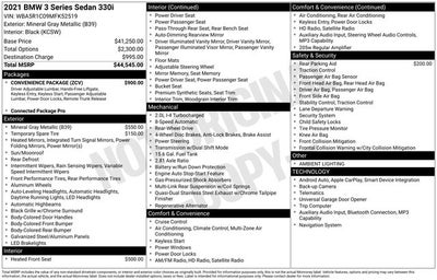 2021 BMW 3 Series 330i