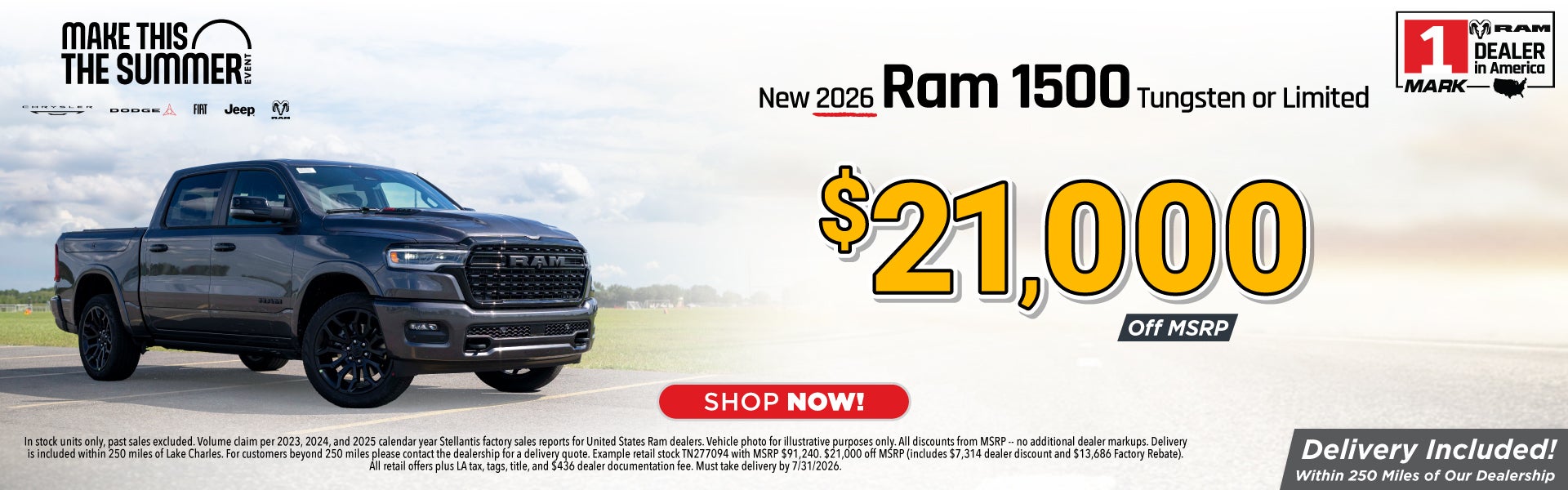 Ram 1500 Tungsten & Limited trucks are on sale at Mark 