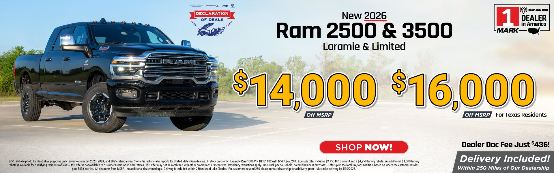 Ram 2500 & 3500 trucks are on sale at Mark Dodge