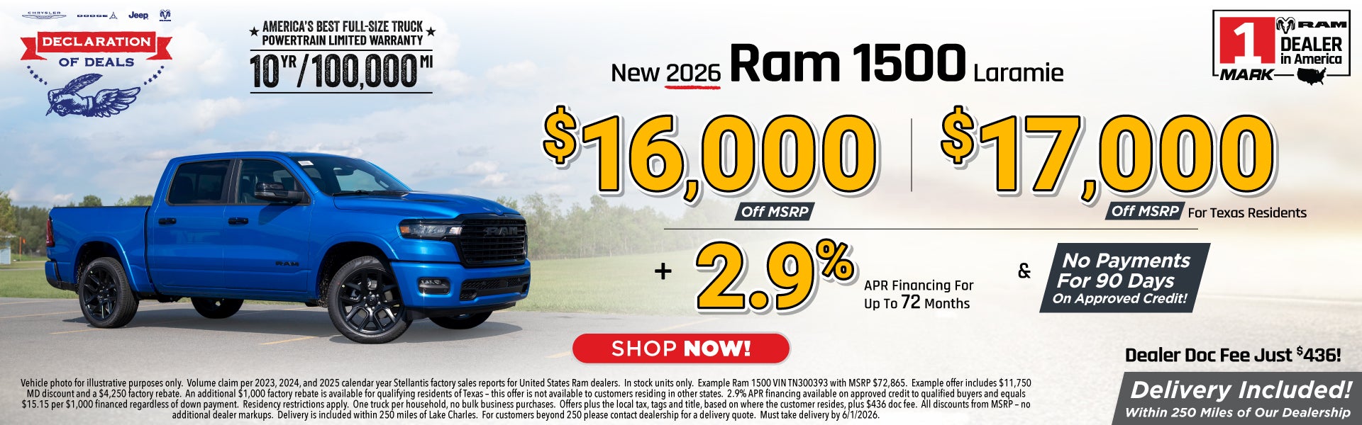 New Ram 1500 Laramie trucks are on sale at Mark Dodge
