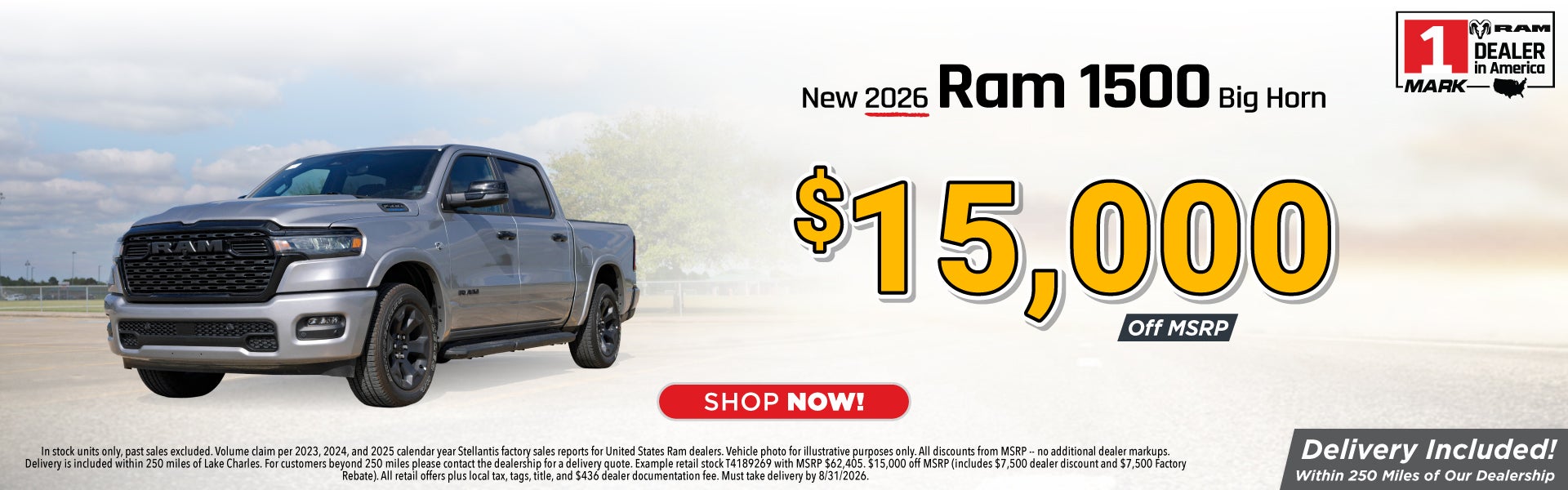 Ram 1500 Big Horns are on sale at Mark Dodge