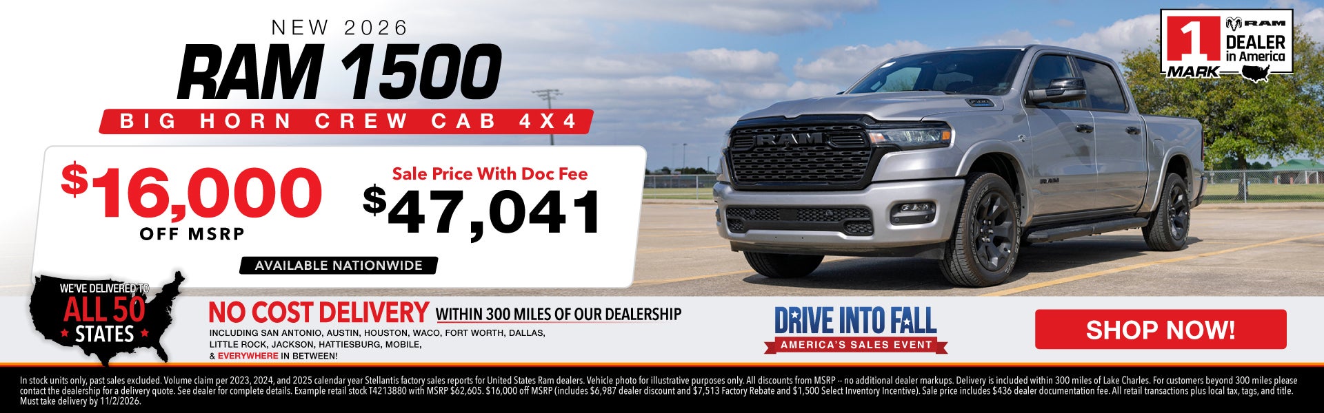 Ram 1500 Big Horn Crew Cabs are on sale at Mark Dodge